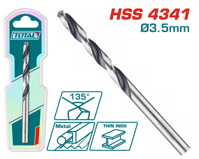 TOTAL ΕΠΑΓΓ. ΤΡΥΠΑΝΙ HSS DIN4341 3.5mm 1τεμ (TAC1200354)