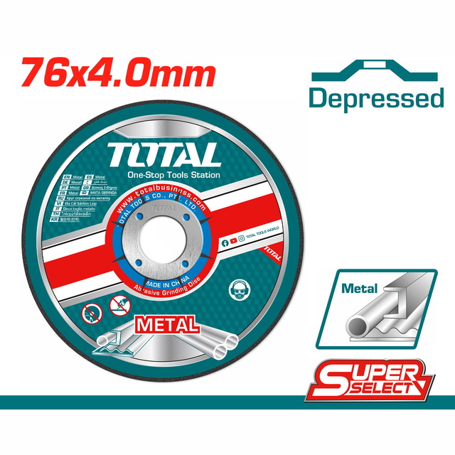 TOTAL ΔΙΣΚΟΣ ΛΕΙΑΝΣΕΩΣ ΜΕΤΑΛΛΟΥ 76mm X 4mm ΓΙΑ TAGLI76017 (TAC30276)