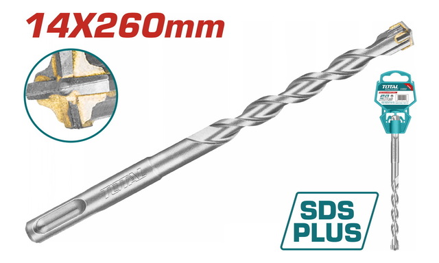 TOTAL ΔΙΑΜΑΝΤΟΤΡΥΠΑΝΟ SDS-PLUS S4L 14 X 260mm (TAC310403C)