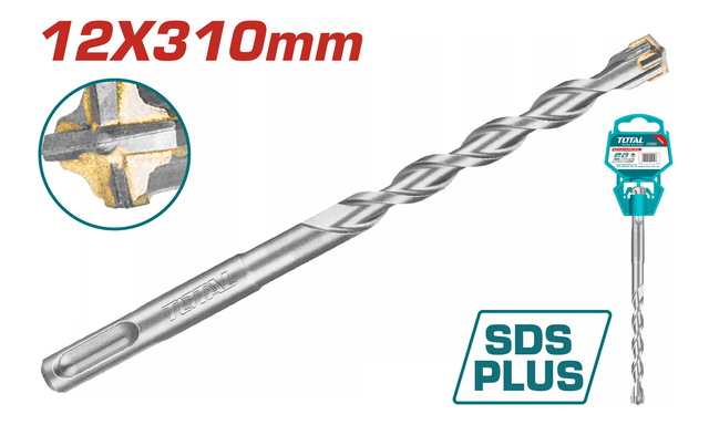 TOTAL ΔΙΑΜΑΝΤΟΤΡΥΠΑΝΟ SDS-PLUS S4L 12 X 310mm (TAC311204C)