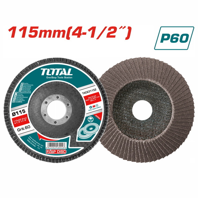 TOTAL ΠΟΛΥΠΤΕΡΟ ΓΥΑΛΙΣΜΑΤΟΣ ΜΕΤΑΛΛΟΥ / ΙΝΟΧ 115mm P60 (TAC631152)