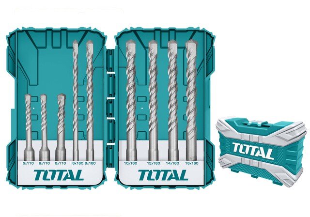 TOTAL ΣΕΤ ΤΡΥΠΑΝΙΑ SDS-PLUS 9ΤΕΜ (TACSDL30901)