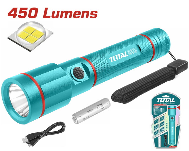 TOTAL ΕΠΑΓΓ. ΦΑΚΟΣ LED ΕΠΑΝΑΦ. ΛΙΘΙΟΥ 50-450 Lumens (TCFL1865051)