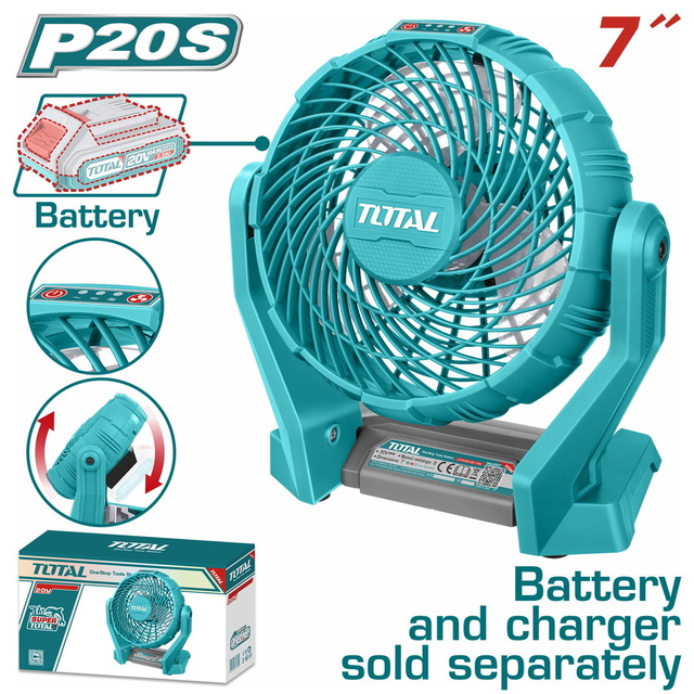 TOTAL ΑΝΕΜΙΣΤΗΡΑΣ ΡΕΥΜΑΤΟΣ & ΜΠΑΤ. Li-ion 20V / 7