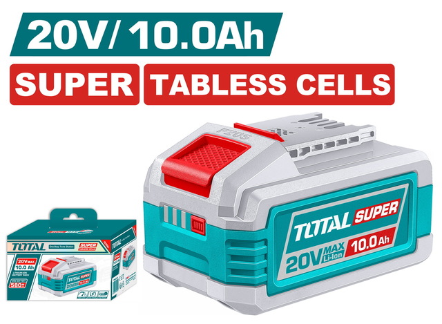 TOTAL ΕΠΑΓΓ. ΜΠΑΤΑΡΙΑ Li-ion 20V / 10Ah SUPER TABLESS CELLS (TFBLI2129)