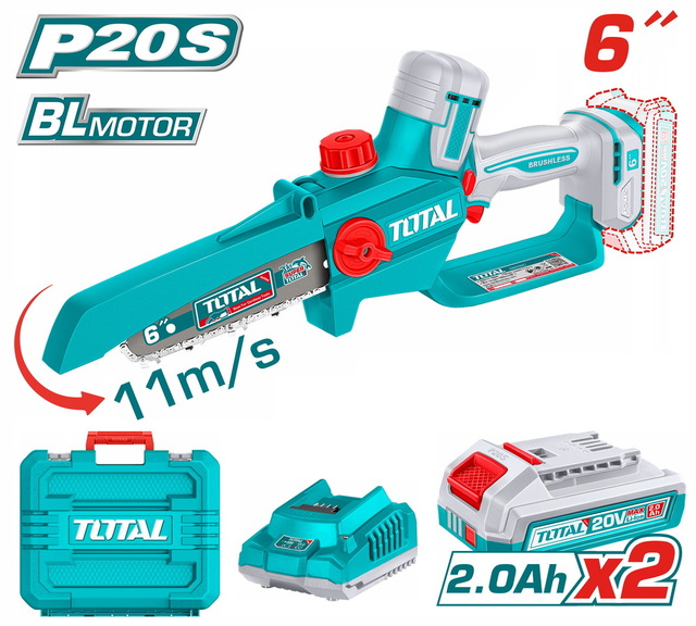 TOTAL ΕΠΑΓΓ ΣΕΤ ΑΛΥΣΟΠΡΙΟΝΟ ΚΛΑΔ ΜΠΑΤ Li-ion 20V / 6