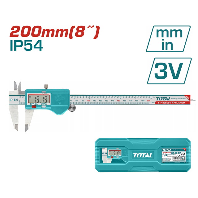 TOTAL ΠΑΧΥΜΕΤΡΟ ΙΝΟΧ ΨΗΦΙΑΚΟ 200mm (TMT322006)