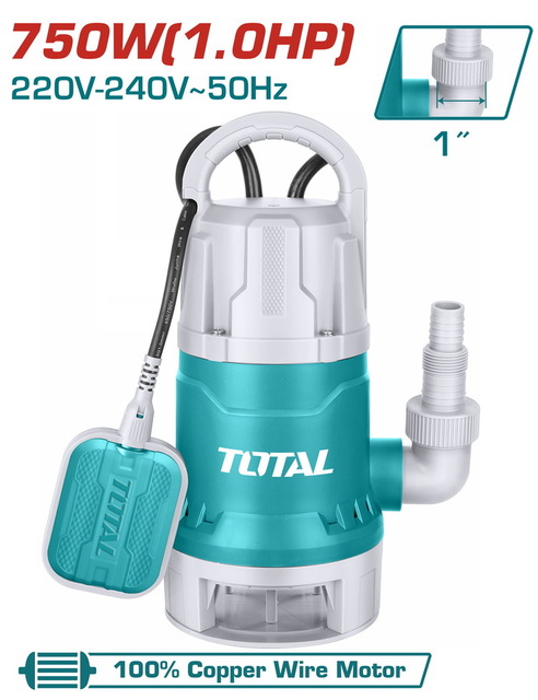 TOTAL ΥΠΟΒΡΥΧΙΑ ΑΝΤΛΙΑ ΑΚΑΘΑΡΤΩΝ ΥΔΑΤΩΝ 750W (TWP87506)