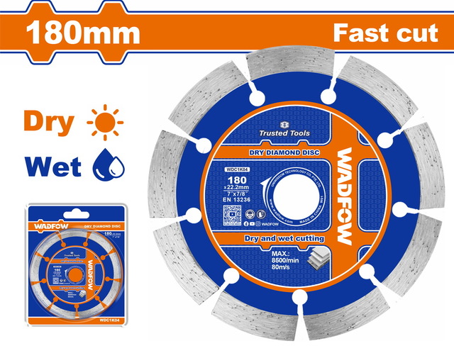 WADFOW ΔΙΑΜΑΝΤΟΔΙΣΚΟΣ ΞΗΡΑΣ & ΥΓΡΑΣ ΚΟΠΗΣ 180mm (WDC1K04)