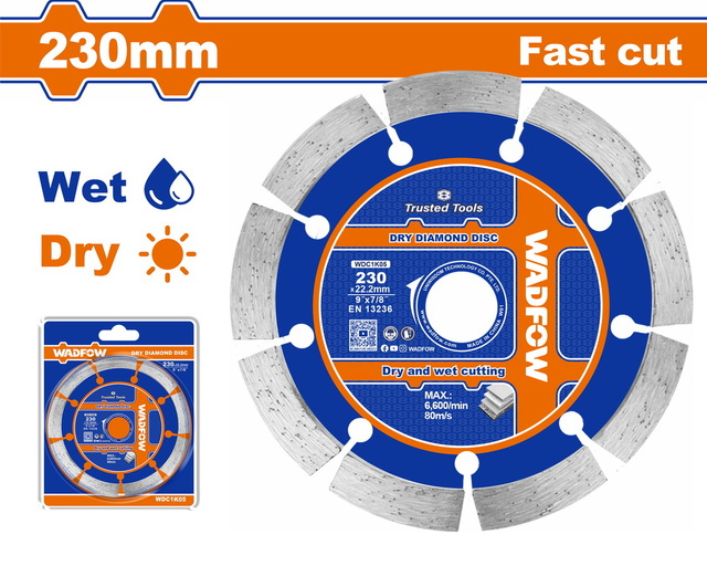 WADFOW ΔΙΑΜΑΝΤΟΔΙΣΚΟΣ ΞΗΡΑΣ & ΥΓΡΑΣ ΚΟΠΗΣ 230mm (WDC1K05)