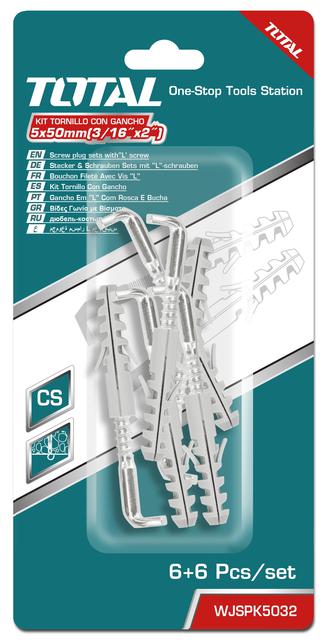 TOTAL ΣΕΤ ΣΤΡΑΒΟΚΑΡΦΑ ΒΙΔΩΤΑ ΜΕ ΒΙΣΜΑΤΑ 5mm (WJSPK5032)