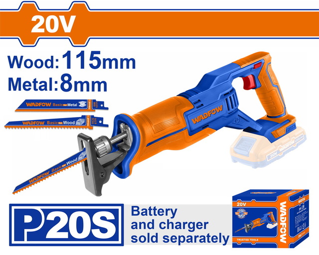 WADFOW ΣΠΑΘΟΣΕΓΑ ΜΠΑΤ. Li-ion 20V ΧΩΡΙΣ ΜΠΑΤΑΡΙΑ & ΦΟΡΤΙΣΤΗ (WLR15115)