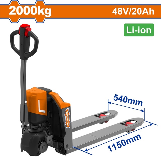 WADFOW ΗΛΕΚΤΡΙΚΟ ΠΑΛΕΤΟΦΟΡΟ 2.000Kg / Li-ion 48V-20Ah (WNHLR20)