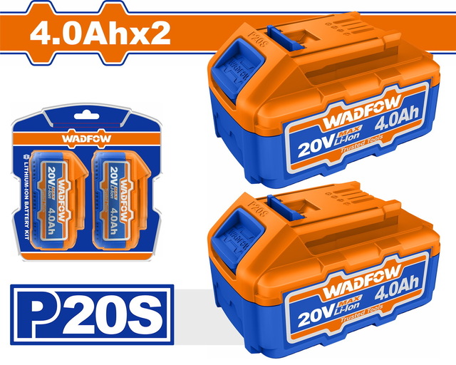 WADFOW ΣΕΤ 2τεμ ΜΠΑΤ. WLBP540 Li-ion 20V / 4Ah (WOS240685E)
