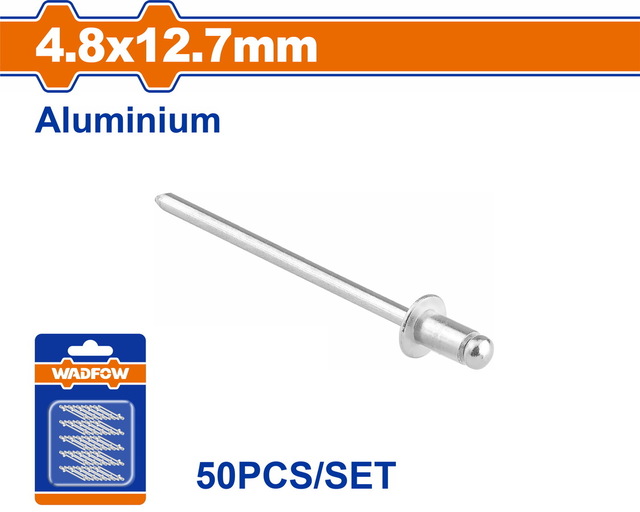WADFOW ΠΡΙΤΣΙΝΙΑ ΑΛΟΥΜ. 4.8 X 12.7mm 50TEM (WREZK33)