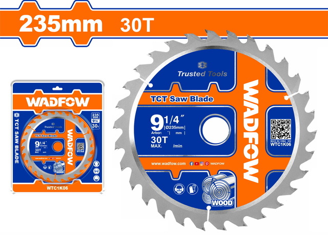 WADFOW ΔΙΣΚΟΣ ΞΥΛΟΥ TCT 235mm X 30mm 30T (WTC1K06)