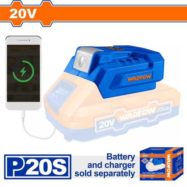 WADFOW ΦΟΡΤΙΣΤΗΣ USB-A 20V Li-Ion Powerbank SOLO (WUCP118)