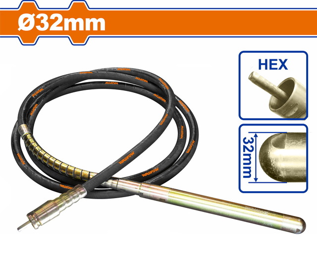 WADFOW ΕΥΚΑΜΠΤΟΣ ΑΞΟΝΑΣ (ΜΑΡΚΟΥΤΣΙ) HEX type Φ - 32mm / 6m (WVRP2A32)