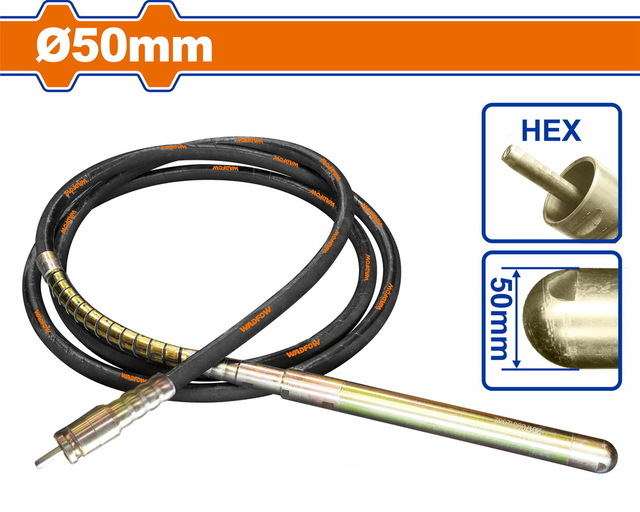 WADFOW ΕΥΚΑΜΠΤΟΣ ΑΞΟΝΑΣ (ΜΑΡΚΟΥΤΣΙ) HEX type Φ - 50mm / 6m (WVRP2A50)