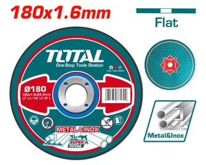 TOTAL ΔΙΣΚΟΣ ΚΟΠΗΣ ΙΣΙΟΣ ΙΝΟΧ / ΜΕΤΑΛΛΟΥ 180 Χ 1.6mm (TAC2161801)