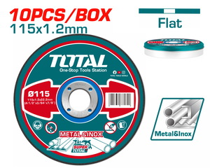 TOTAL ΔΙΣΚΟΣ ΚΟΠΗΣ ΙΝΟΧ - ΜΕΤΑΛΛΟΥ 115 Χ 1.2mm ΣΕ ΜΕΤΑΛΛΙΚΟ ΚΟΥΤΑΚΙ (TAC2211155)