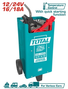 TOTAL ΕΠΑΓΓ. ΦΟΡΤΙΣΤΗΣ-ΕΚΚΙΝΗΤΗΣ ΜΠΑΤΑΡΙΩΝ 12/24V / 16-18A / 70-300Ah (TBC2201)