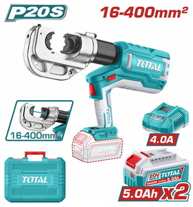 TOTAL ΕΠΑΓΓ. ΥΔΡΑΥΛΙΚΗ ΠΡΕΣΑ ΚΑΛΩΔΙΩΝ 16-400mm2 ΜΠΑΤ. Li-ion 20V / 5Ah / 2 ΜΠΑΤΑΡΙΕΣ (TCTLI2005)