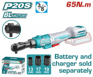 TOTAL ΕΠΑΓΓ. ΚΑΣΤΑΝΙΑ 3/8" / 65Nm ΜΠΑΤ. Li-ion 20V ΧΩΡΙΣ ΜΠΑΤΑΡΙΑ & ΦΟΡΤΙΣΤΗ (TDRLI206521)