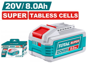 TOTAL ΕΠΑΓΓ. ΜΠΑΤΑΡΙΑ Li-ion 20V / 8Ah SUPER TABLESS CELLS (TFBLI2158)