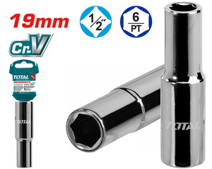 TOTAL ΚΑΡΥΔΑΚΙ ΕΞΑΓΩΝΟ ΜΑΚΡΙ 1/2" 19mm  (THTST12193L)