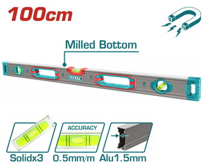 TOTAL ΕΠΑΓΓ. ΑΛΦΑΔΙ ΑΛΟΥΜΙΝΙΟΥ ΜΑΓΝΗΤΙΚΟ 100cm (TMT210028M)