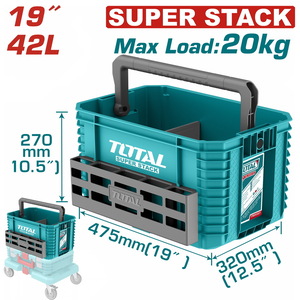 TOTAL ΕΡΓΑΛΕΙΟΘΗΚΗ ΠΛΑΣΤΙΚΗ ΑΝΟΙΧΤΗ 19" / 42Lit SUPER STACK (TPBXS104)