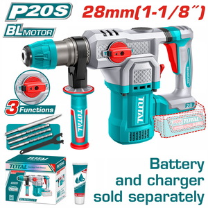 TOTAL ΕΠΑΓΓ. ΠΝΕΥΜΑΤΙΚΟ ΠΙΣΤΟΛΕΤΟ ΜΠΑΤ. Li-ion 20V / 28mm ΧΩΡΙΣ ΜΠΑΤΑΡΙΑ & ΦΟΡΤΙΣΤΗ BL Motor (TRHLI20286)