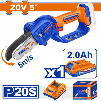 WADFOW ΣΕΤ ΑΛΥΣΟΠΡΙΟΝΟ ΚΛΑΔΕΥΤΙΚΟ ΜΠΑΤ. Li-ion 20V / 2Ah / 1 ΜΠΑΤ (WCLP556E)