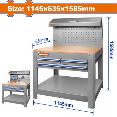 WADFOW ΠΑΓΚΟΣ ΕΡΓΑΣΙΑΣ ΜΕ ΣΥΡΤΑΡΙΑ 1145X635X1585mm (WCS5A05)