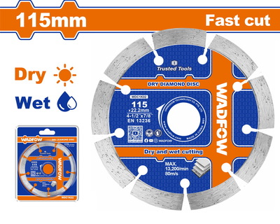 WADFOW ΔΙΑΜΑΝΤΟΔΙΣΚΟΣ ΞΗΡΑΣ & ΥΓΡΑΣ ΚΟΠΗΣ 115mm (WDC1K02)