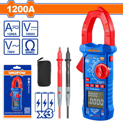 WADFOW ΑΜΠΕΡΟΤΣΙΜΠΙΔΑ ΨΗΦΙΑΚΗ DC / AC 1200A / 9999 counts (WDΜ8802)