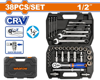 WADFOW ΚΑΣΕΤΙΝΑ ΚΑΡΥΔΑΚΙΑ 1/2" 38ΤΕΜ (WHS2038)