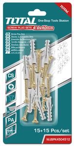 TOTAL ΣΕΤ ΒΙΔΕΣ ΜΕ ΒΙΣΜΑΤΑ 4 Χ 40mm (WJSPK4504512)