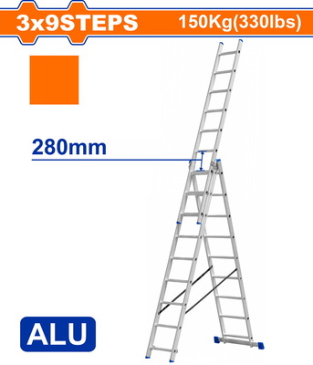 WADFOW ΕΠΑΓΓ. ΣΚΑΛΑ ΑΛΟΥΜ. 3X9 ΣΚΑΛΟΠΑΤΙΑ (WLD6H39)