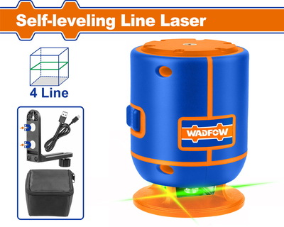 WADFOW ΑΛΦΑΔΙ LASER ΑΥΤΟ-ΟΡΙΖΟΝΤΙΟΥΜΕΝΟ 0-30m 4 LINE ΜΕ ΠΡΑΣΙΝΕΣ ΑΚΤΙΝΕΣ (WLE1M04)