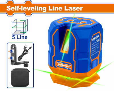 WADFOW ΑΛΦΑΔΙ LASER ΑΥΤΟ-ΟΡΙΖΟΝΤΙΟΥΜΕΝΟ 0-30m 5 LINE ΜΕ ΠΡΑΣΙΝΕΣ ΑΚΤΙΝΕΣ (WLE1M05)