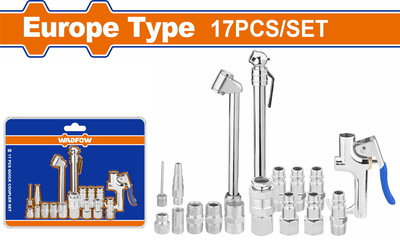 WADFOW ΣΕΤ ΠΙΣΤΟΛΙΟΥ & ΤΑΧΥΣΥΝΔΕΣΜΩΝ ΑΕΡΟΣ 1/4" 17ΤΕΜ (WQP9420)
