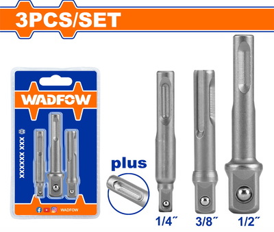 WADFOW ΣΕΤ ΑΝΤΑΠΤΟΡΕΣ SDS-PLUS 1/4" - 3/8" - 1/2" 3ΤΕΜ (WSV4K02)
