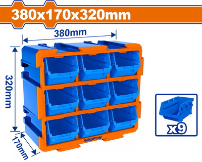 WADFOW ΣΥΡΤΑΡΙΕΡΑ ΑΠΟΘΗΚΕΥΣΗΣ ME ΣΚΑΦΑΚΙΑ 380X170X320mm (WTB8330)