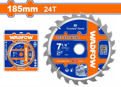 WADFOW ΔΙΣΚΟΣ ΞΥΛΟΥ TCT 185mm X 20mm 24T (WTC1K04)
