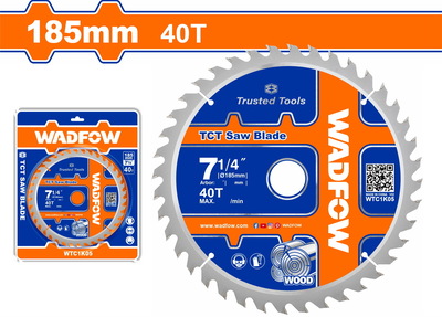 WADFOW ΔΙΣΚΟΣ ΞΥΛΟΥ TCT 185mm X 20mm 40T (WTC1K05)