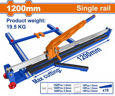 WADFOW ΕΠΑΓΓ. ΚΟΦΤΗΣ ΠΛΑΚΙΔΙΩΝ ΧΕΙΡΟΣ B.T 1200mm (WTR1201)