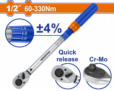 WADFOW ΔΥΝΑΜΟΚΛΕΙΔΟ 1/2" 565mm / 60-330Nm (WWQ7D22)
