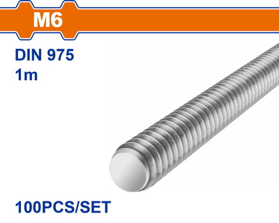 WADFOW ΝΤΙΖΑ-ΟΛΟΠΑΣΟ ΓΑΛΒΑΝΙΖΕ 4.8 DIN975 6mm / 1m (WXSZ306)